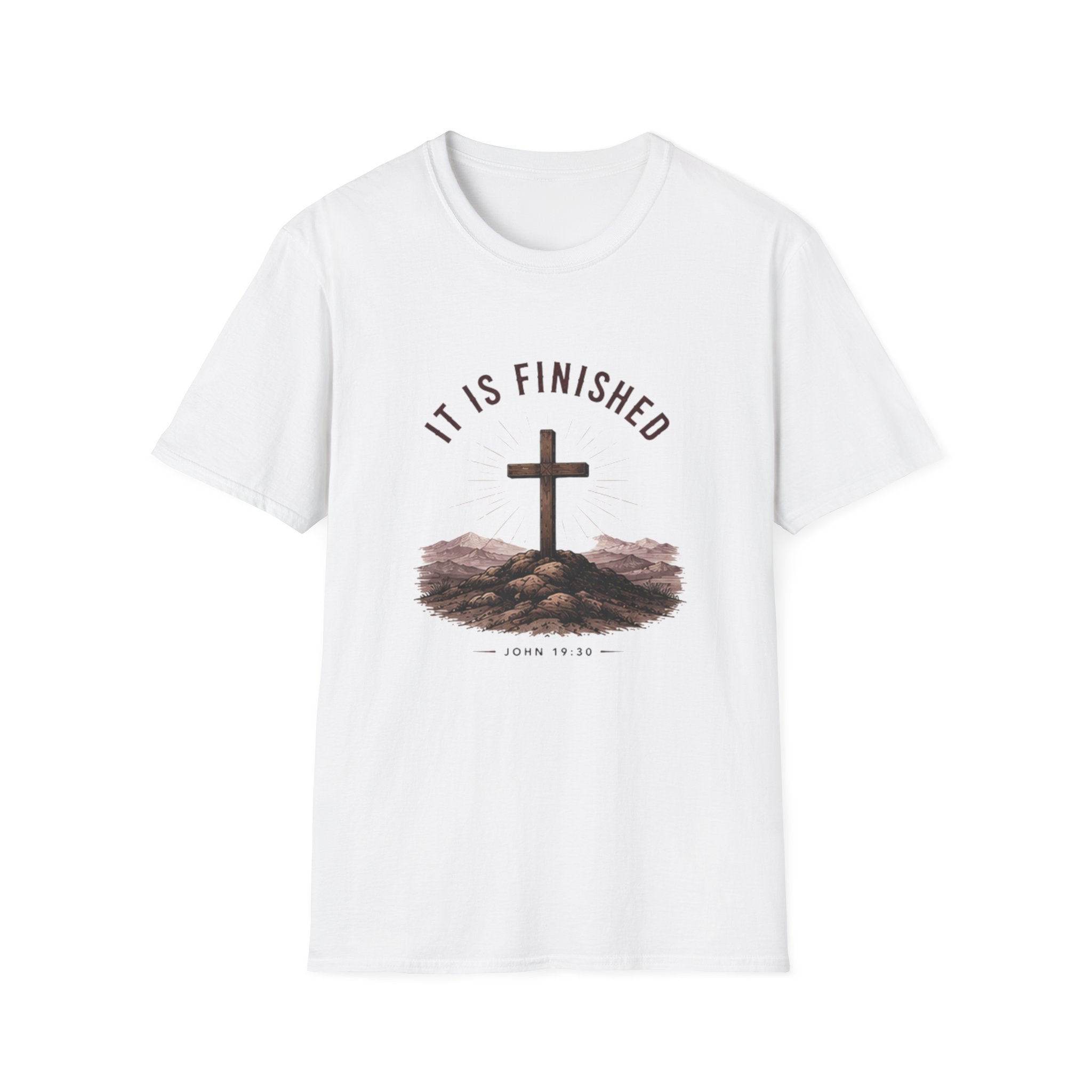Christian "It Is Finished" Cross T-Shirt — Inspirational Easter & Faith Tee