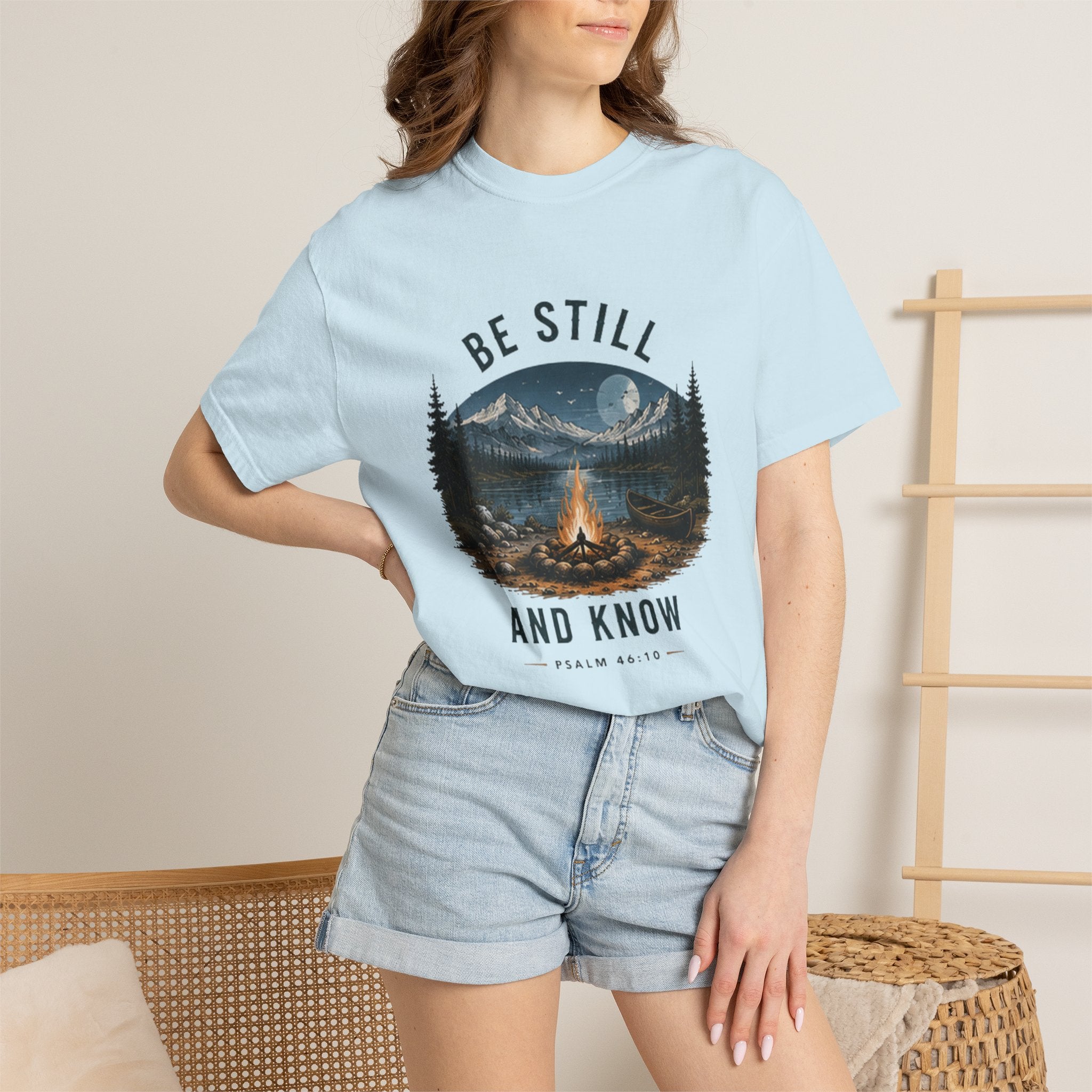 Be Still and Know T-Shirt — Campfire Mountain Christian Graphic Tee
