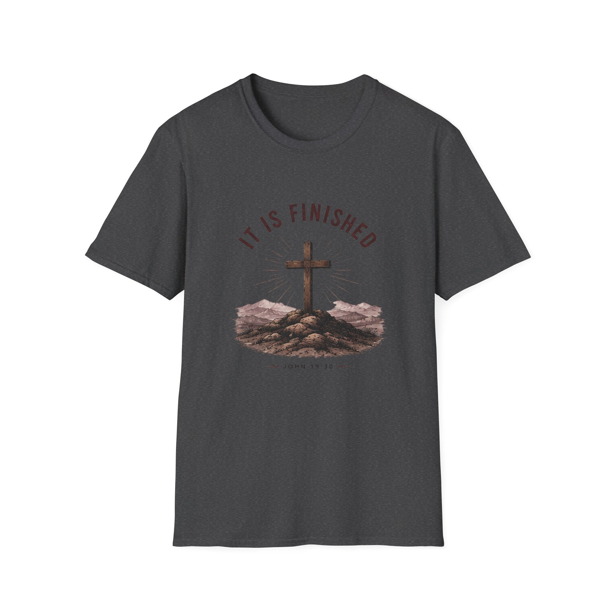 Christian "It Is Finished" Cross T-Shirt — Inspirational Easter & Faith Tee