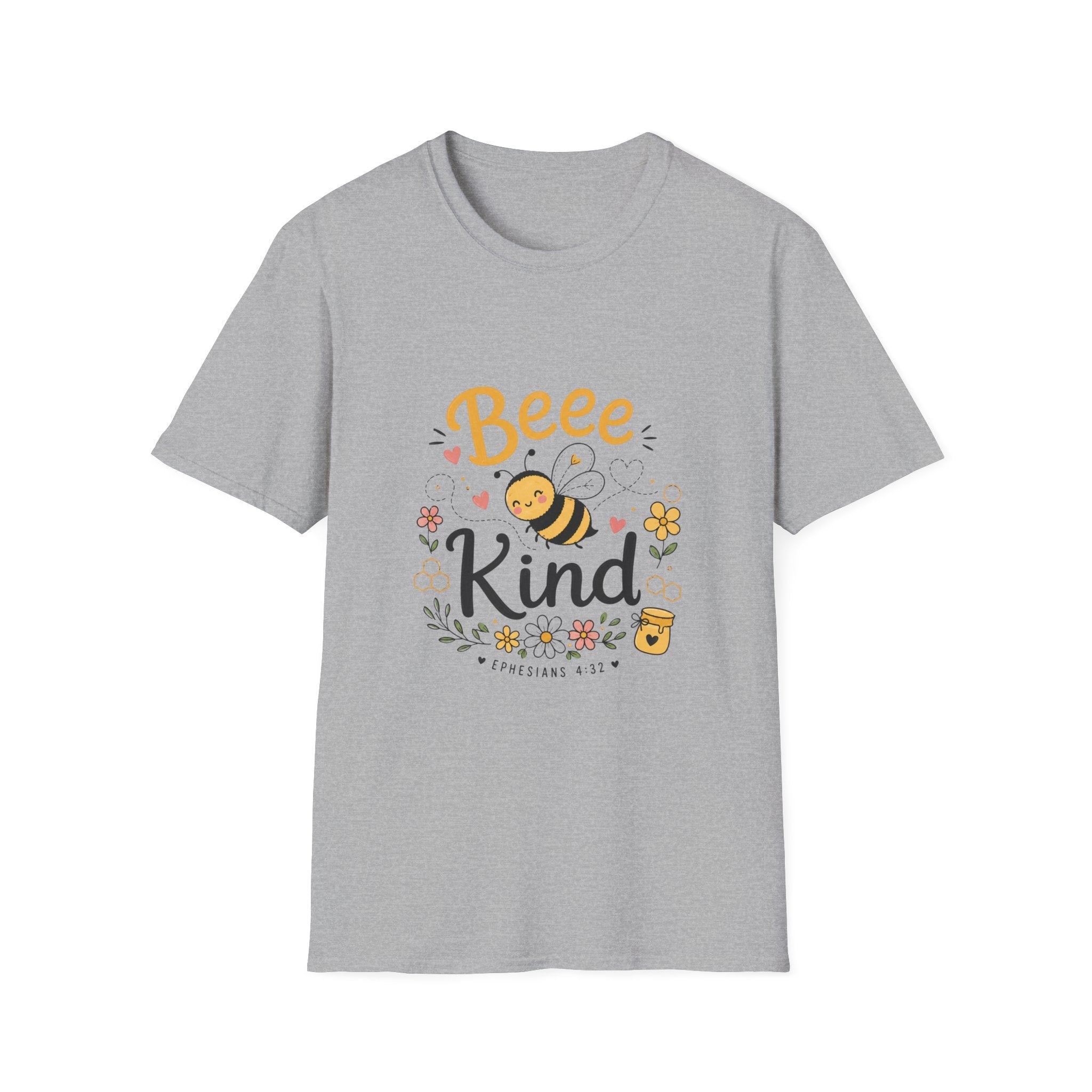 Bee Kind T-Shirt — Cute Bee Graphic Tee, Honey & Floral Positive Message