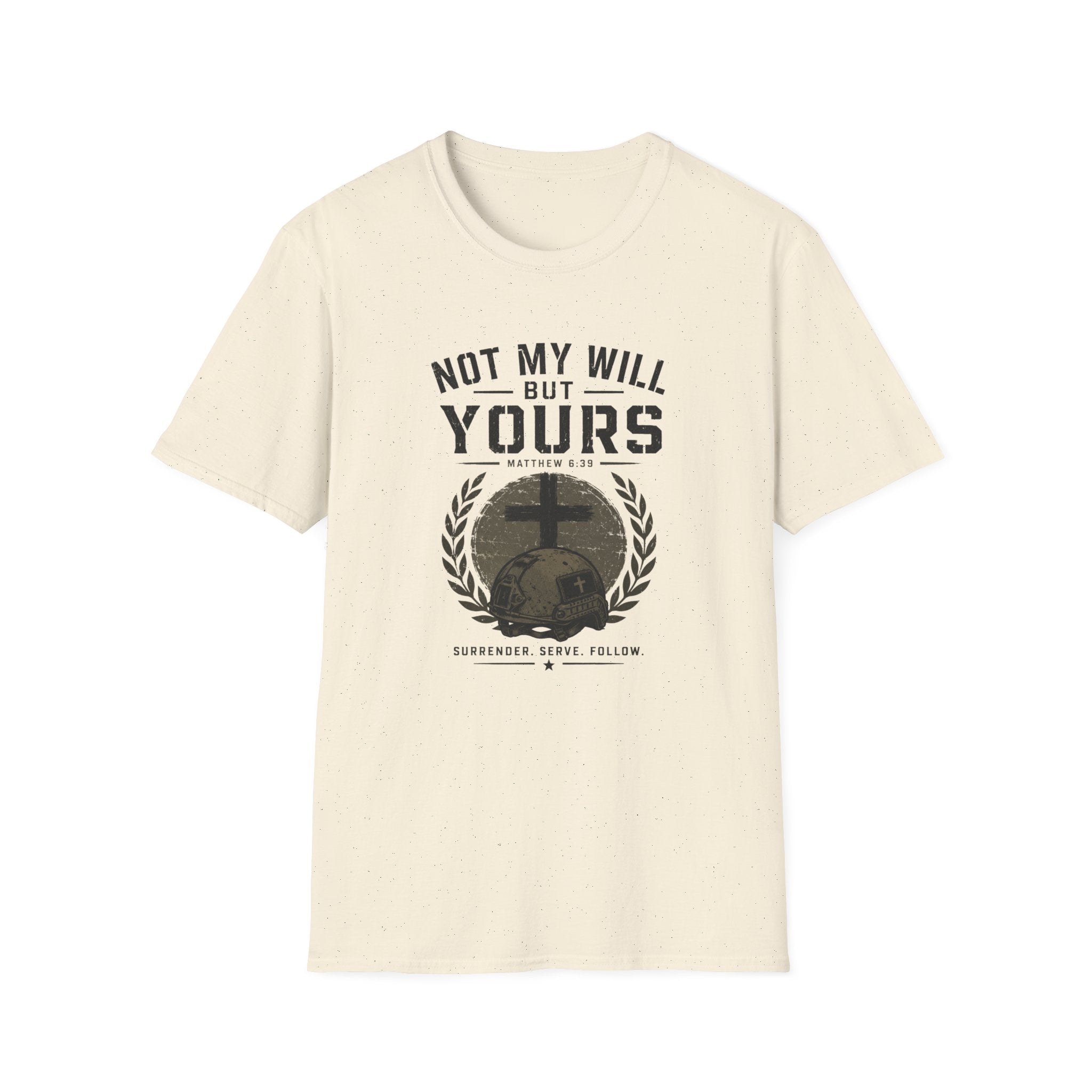 Not My Will But Yours Christian T-Shirt — Faith Cross Prayer Graphic Tee