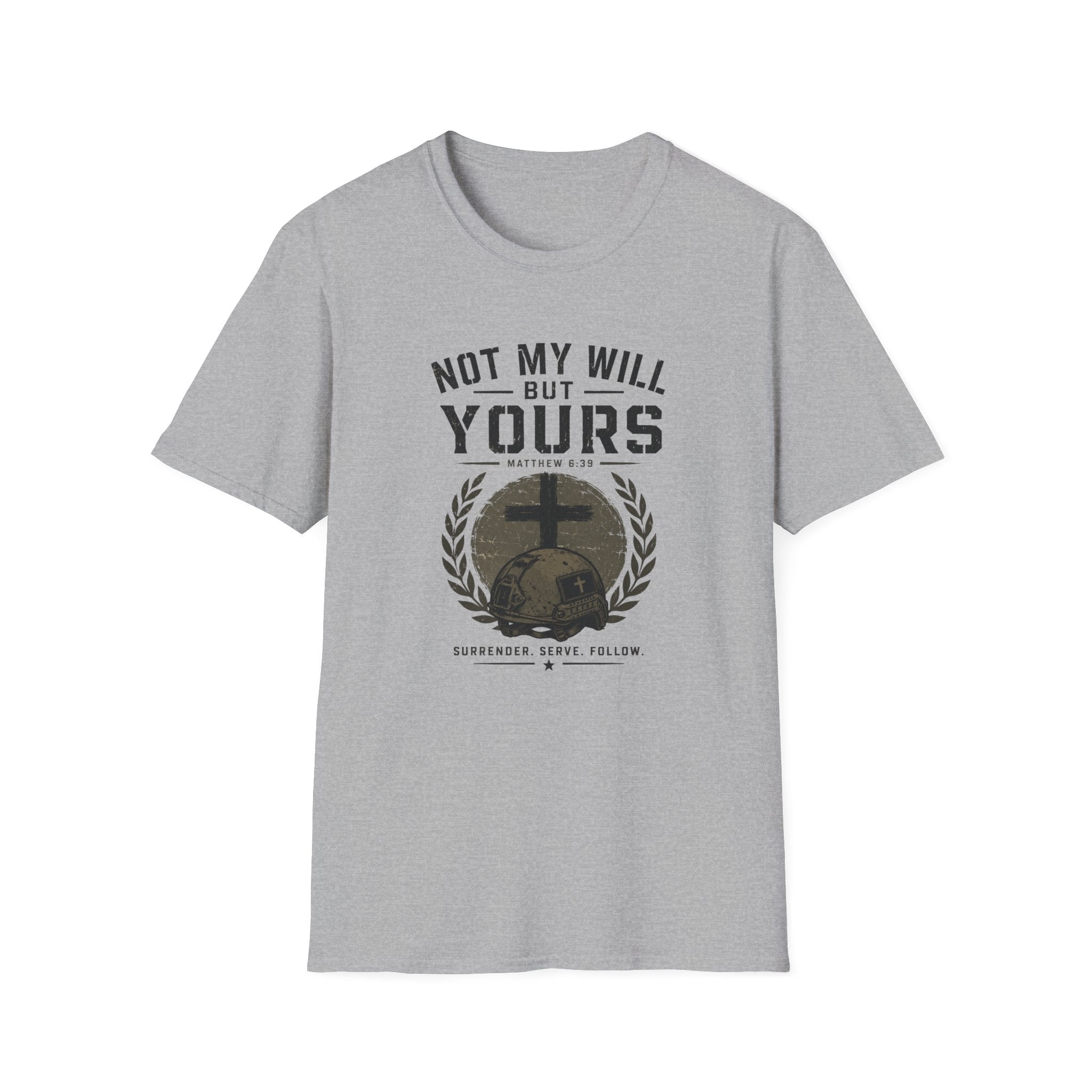 Not My Will But Yours Christian T-Shirt — Faith Cross Prayer Graphic Tee
