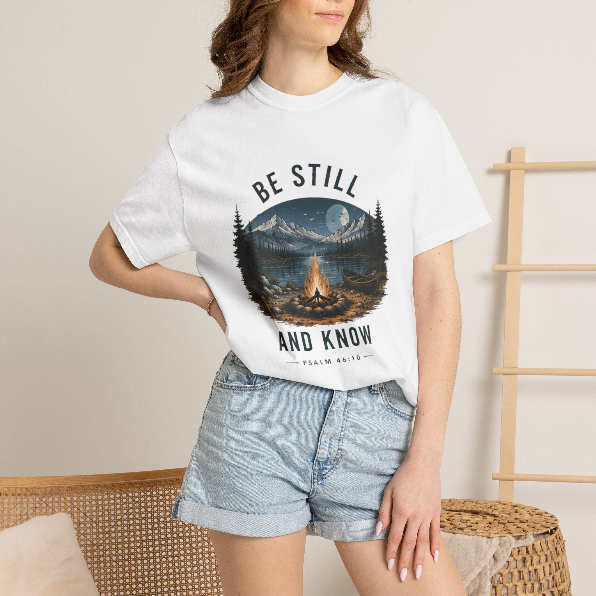 Be Still and Know T-Shirt — Campfire Mountain Christian Graphic Tee