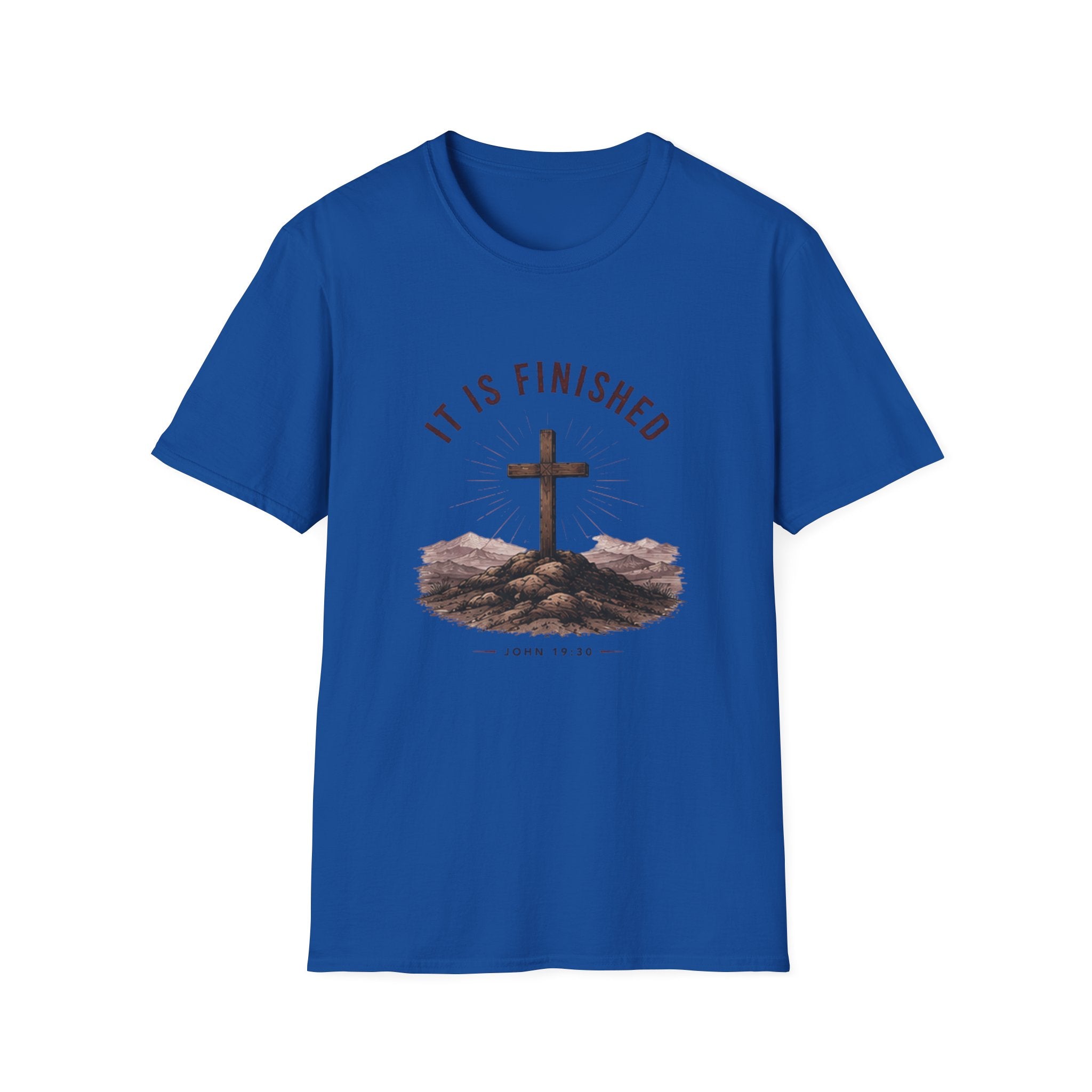 Christian "It Is Finished" Cross T-Shirt — Inspirational Easter & Faith Tee