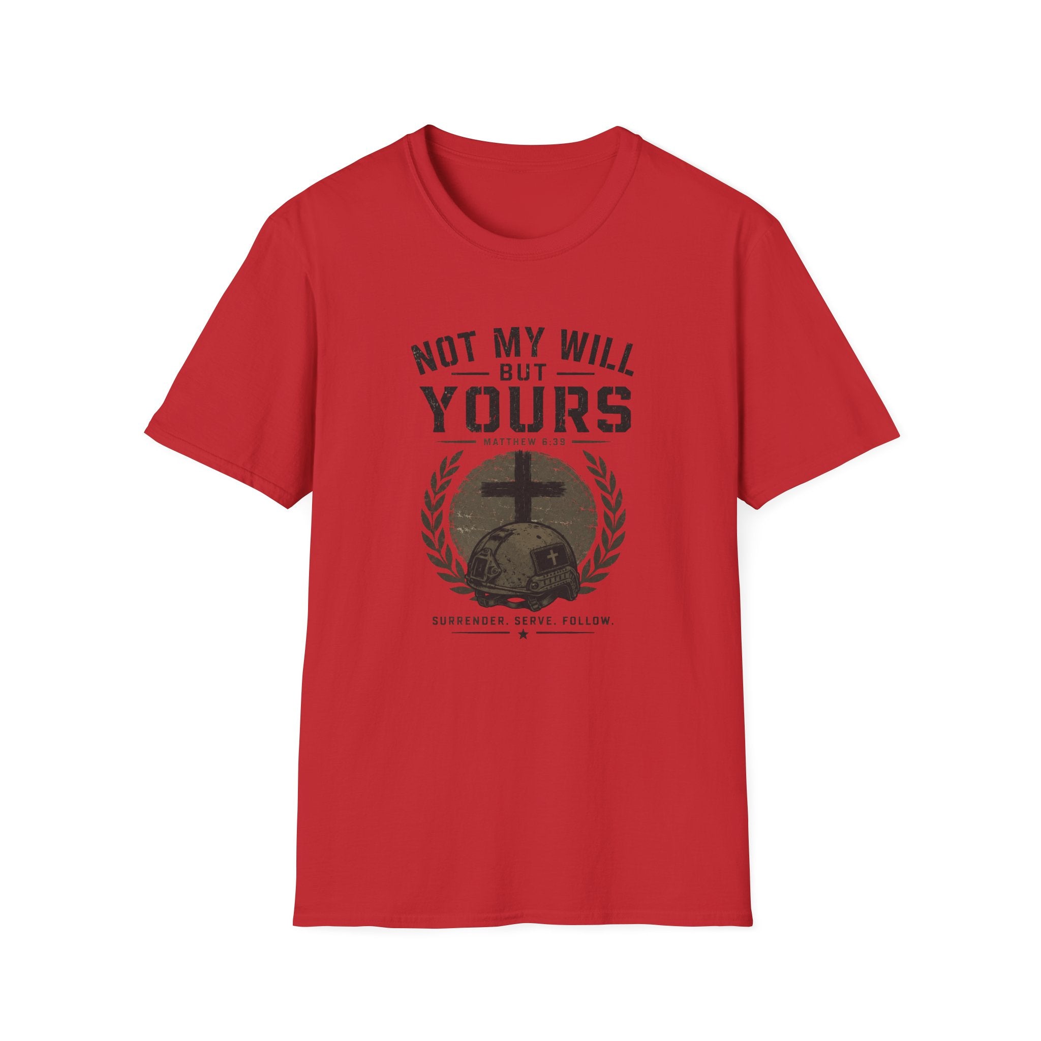 Not My Will But Yours Christian T-Shirt — Faith Cross Prayer Graphic Tee