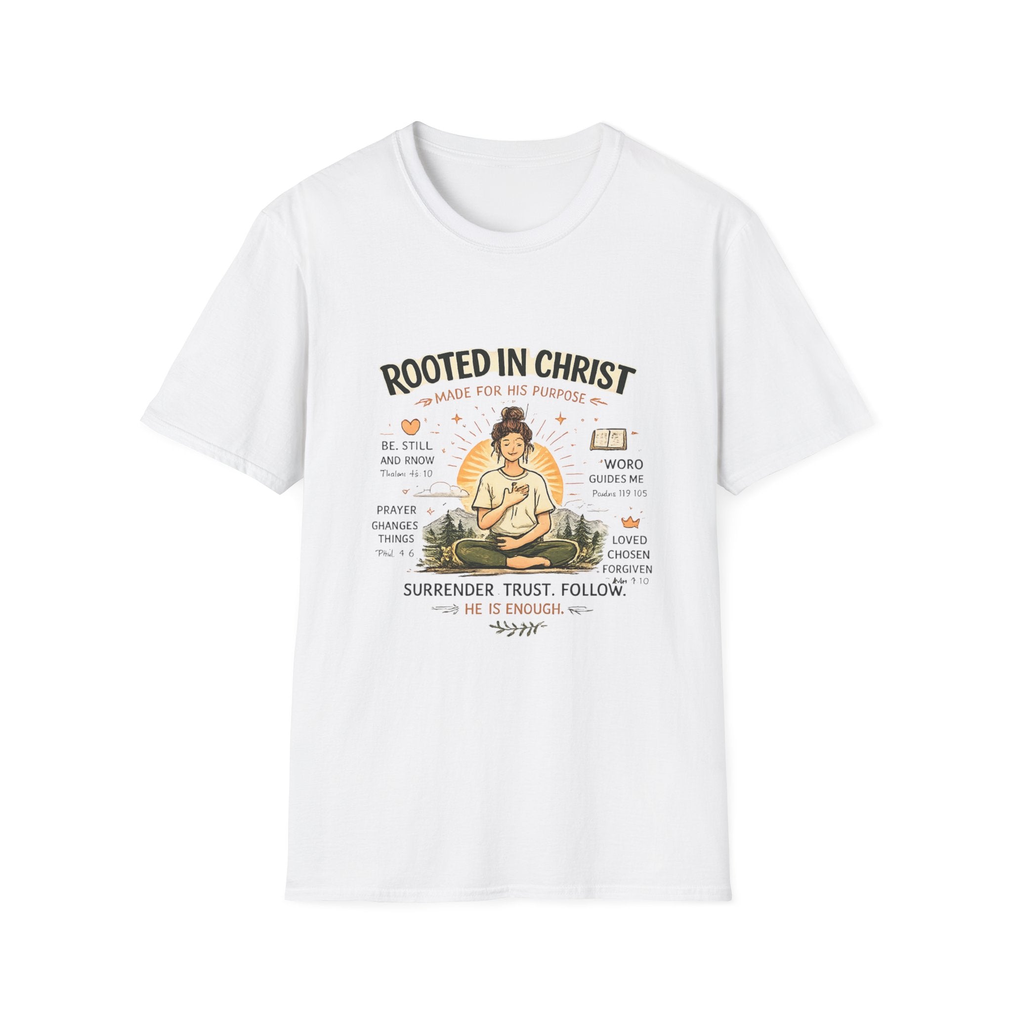 Rooted in Christ T-Shirt — Inspirational Christian Faith Tee