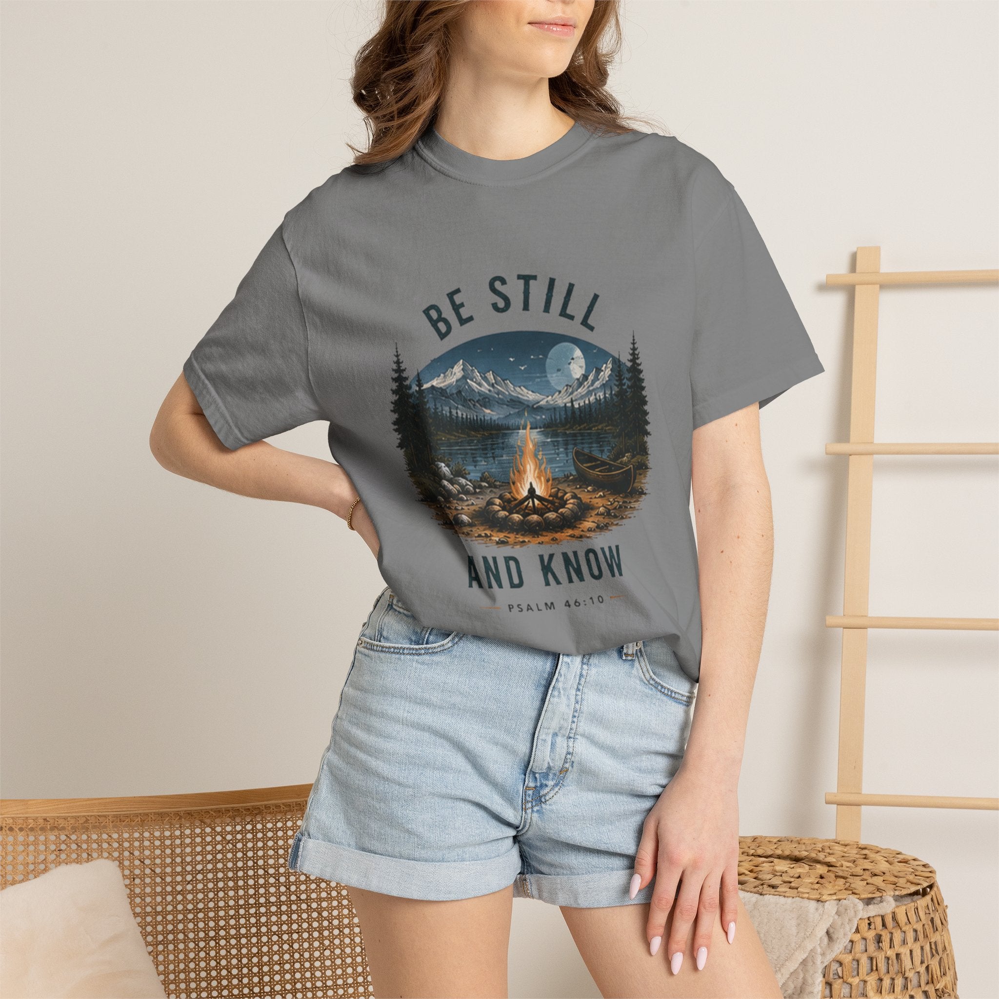 Be Still and Know T-Shirt — Campfire Mountain Christian Graphic Tee