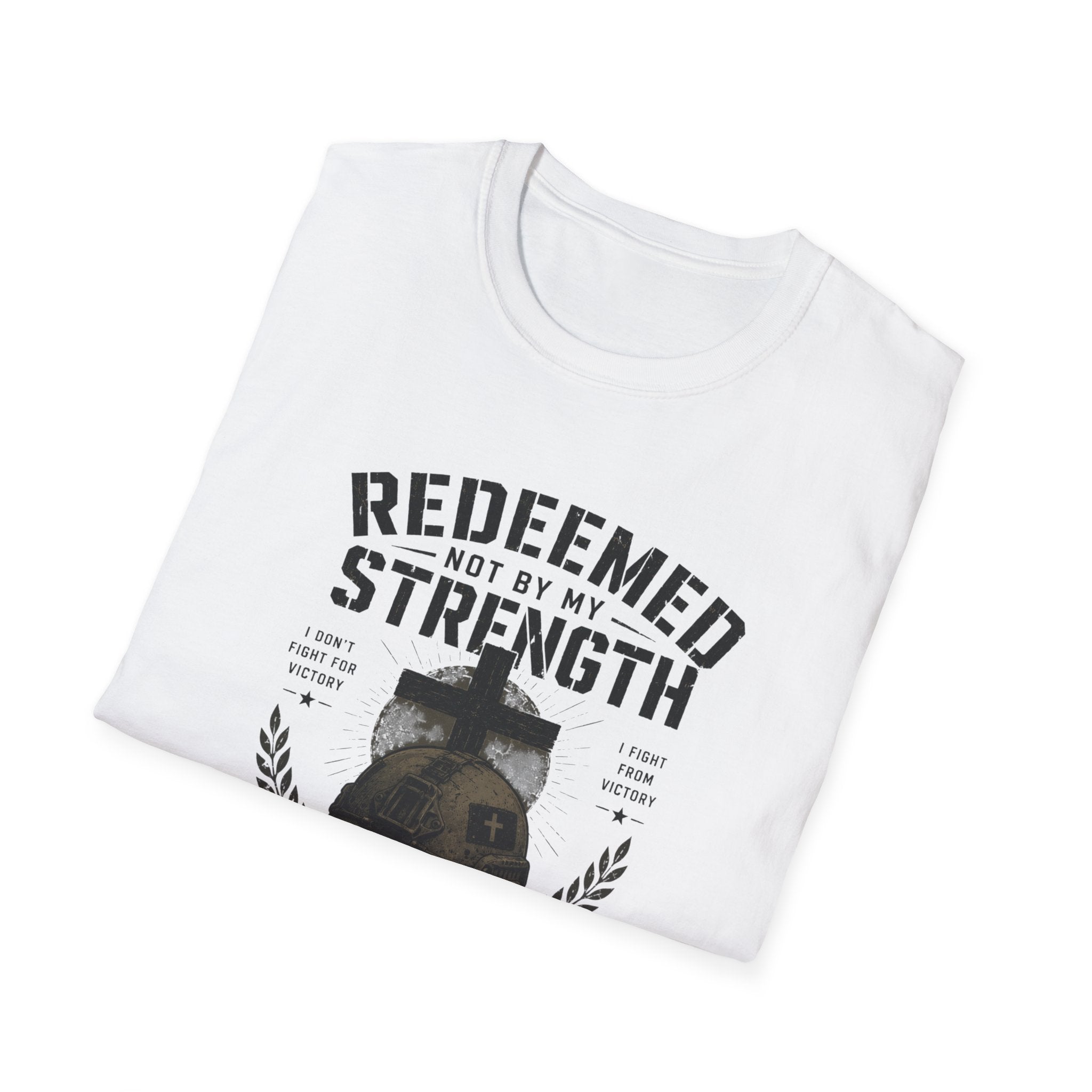 Redeemed by His Grace T-Shirt — Christian Faith Cross Tee