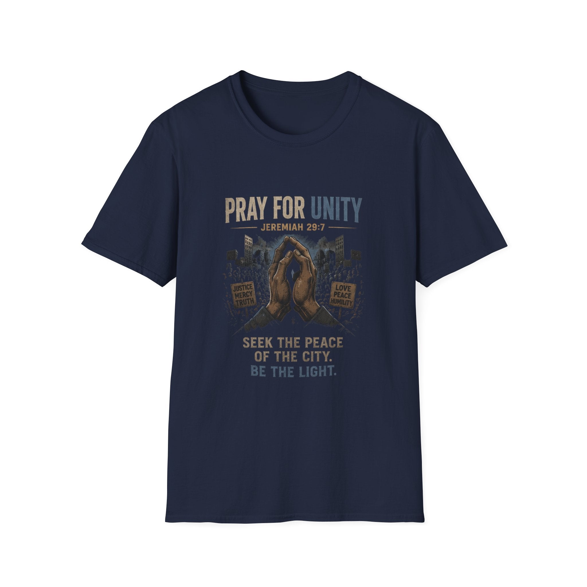 Pray for Unity T-Shirt — ‘Seek the Peace of the City’ Christian Faith Tee
