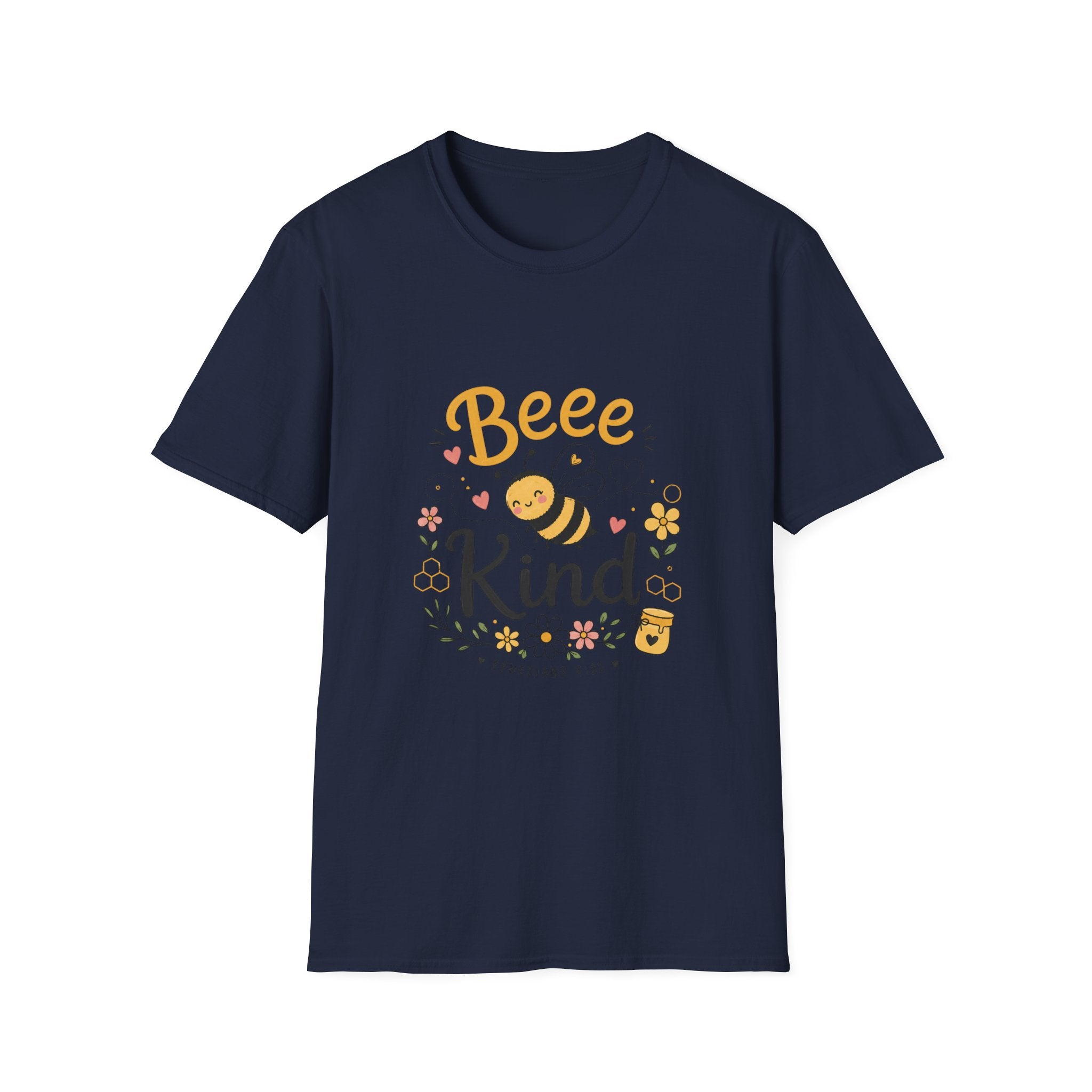 Bee Kind T-Shirt — Cute Bee Graphic Tee, Honey & Floral Positive Message