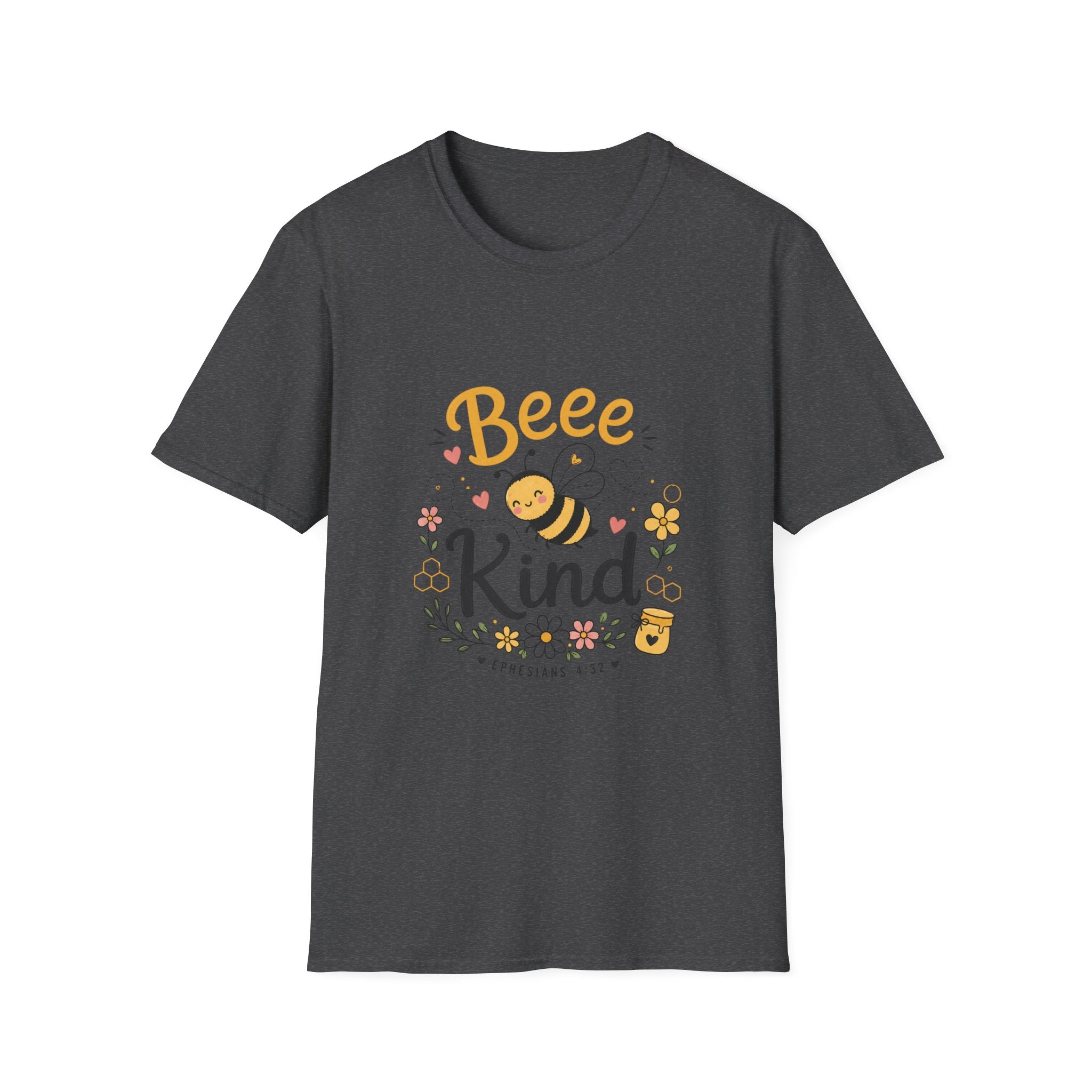 Bee Kind T-Shirt — Cute Bee Graphic Tee, Honey & Floral Positive Message