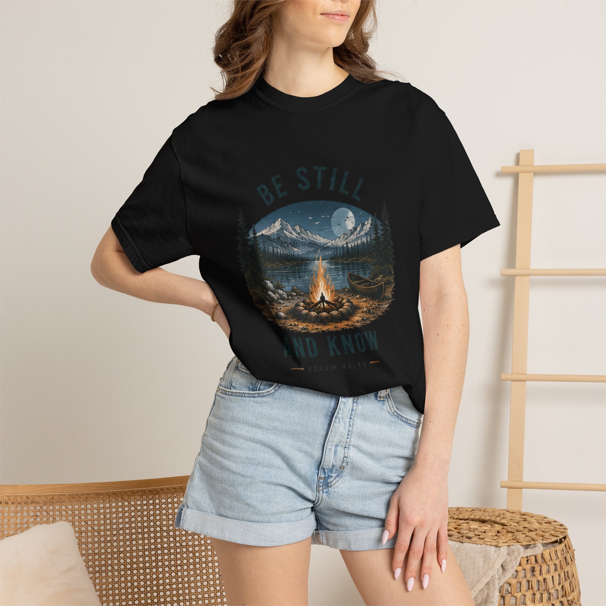 Be Still and Know T-Shirt — Campfire Mountain Christian Graphic Tee