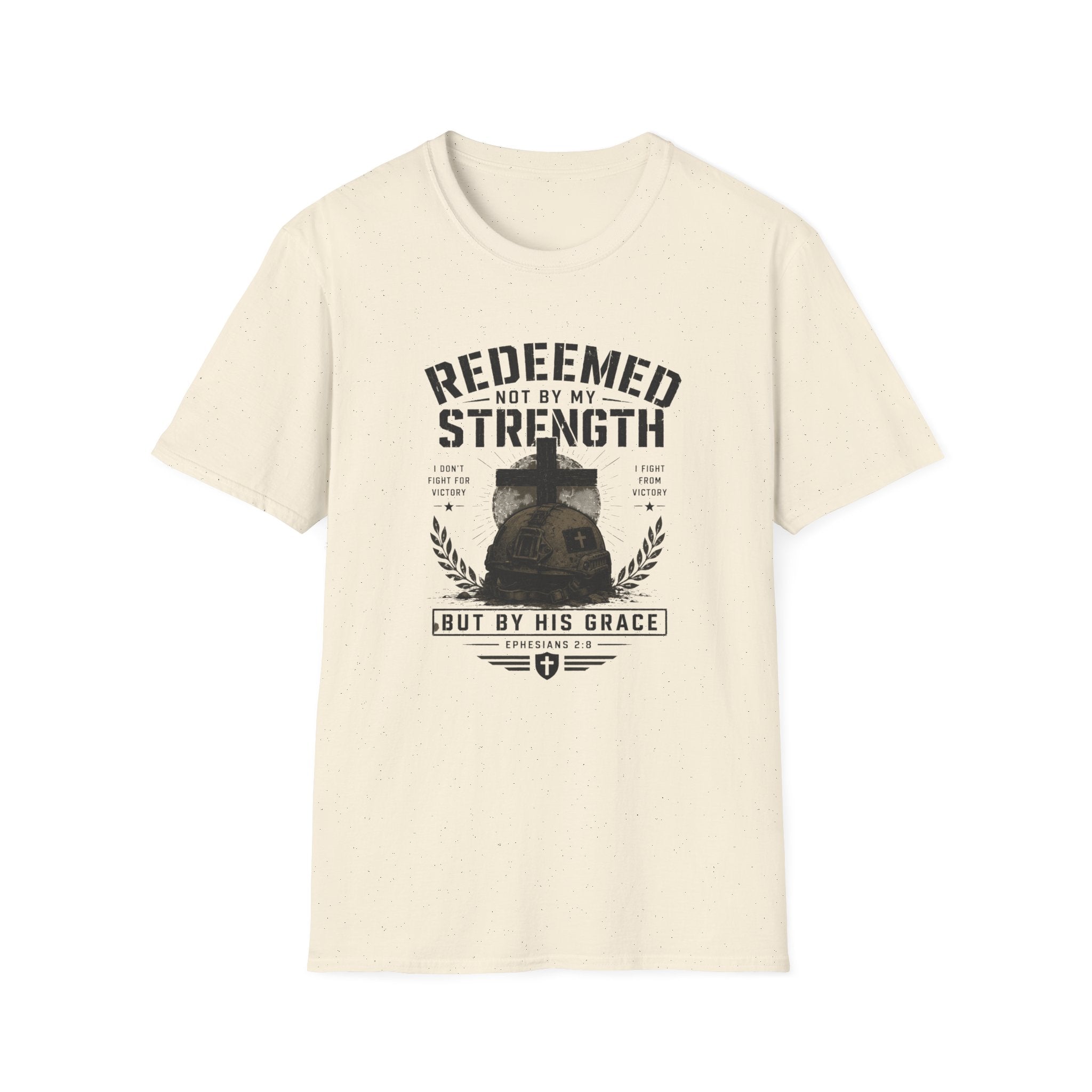 Redeemed by His Grace T-Shirt — Christian Faith Cross Tee