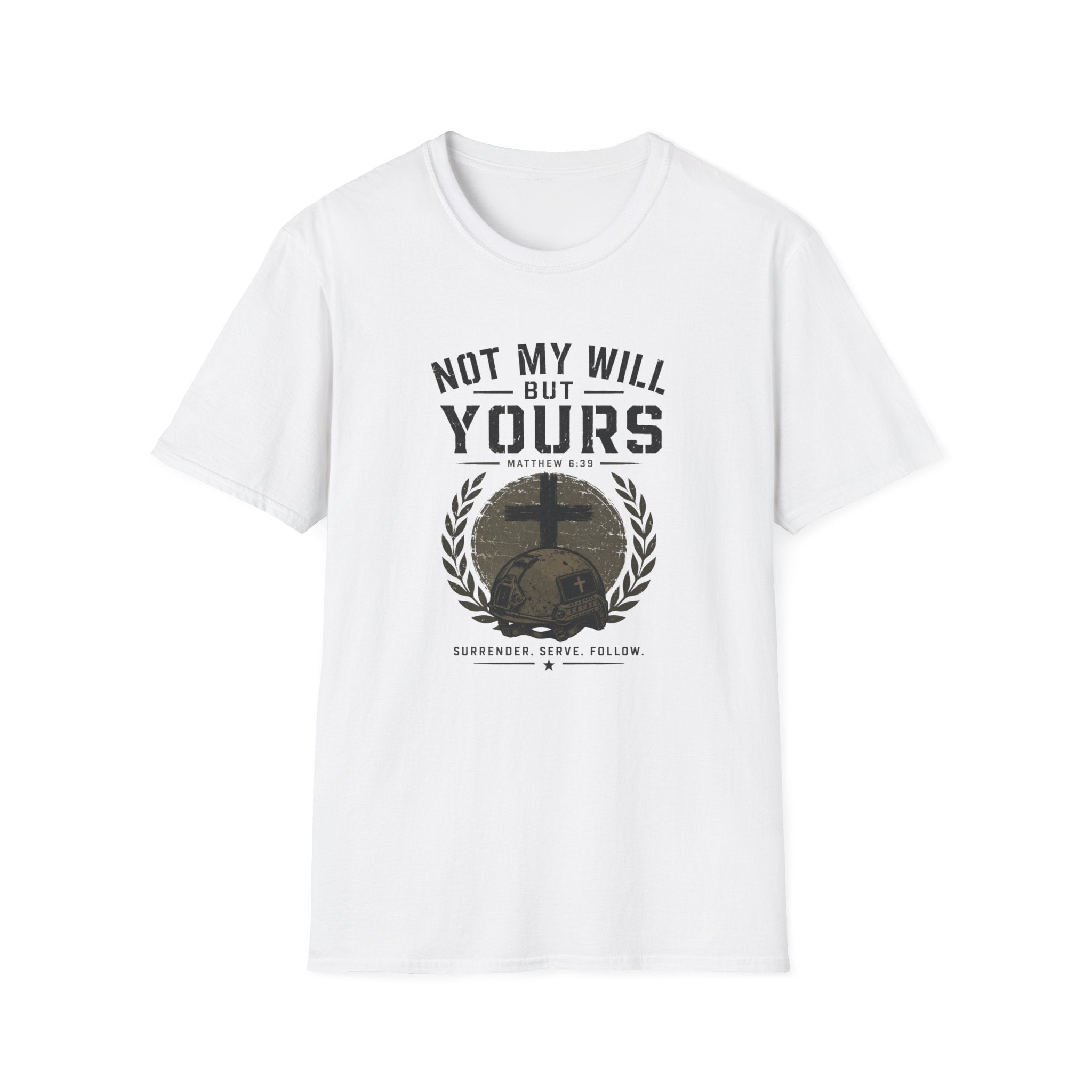 Not My Will But Yours Christian T-Shirt — Faith Cross Prayer Graphic Tee