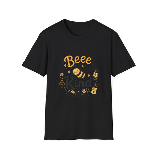 Bee Kind T-Shirt — Cute Bee Graphic Tee, Honey & Floral Positive Message