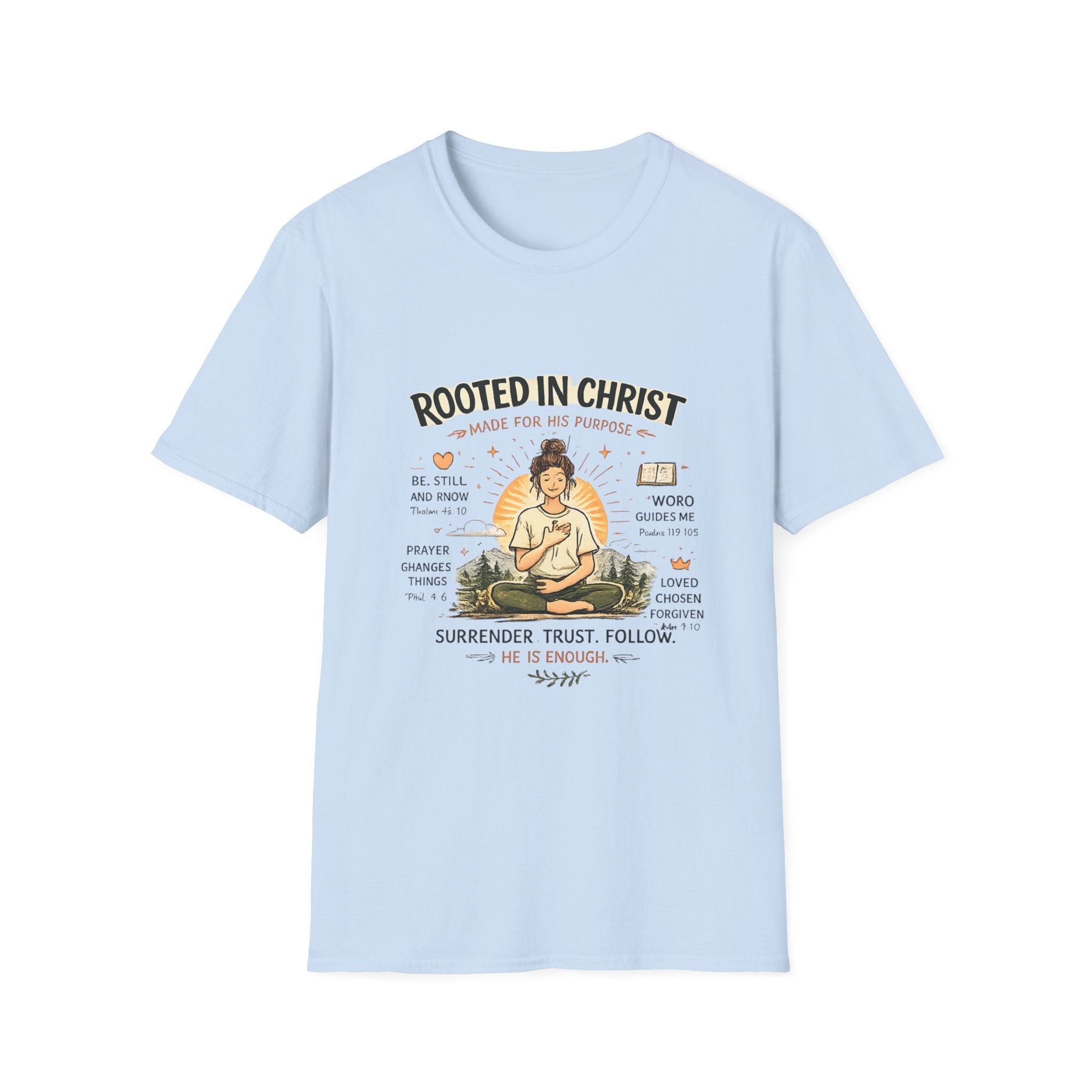 Rooted in Christ T-Shirt — Inspirational Christian Faith Tee