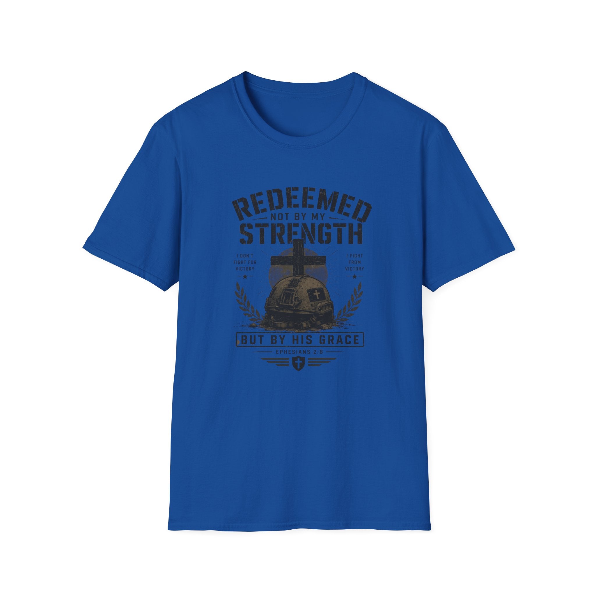 Redeemed by His Grace T-Shirt — Christian Faith Cross Tee