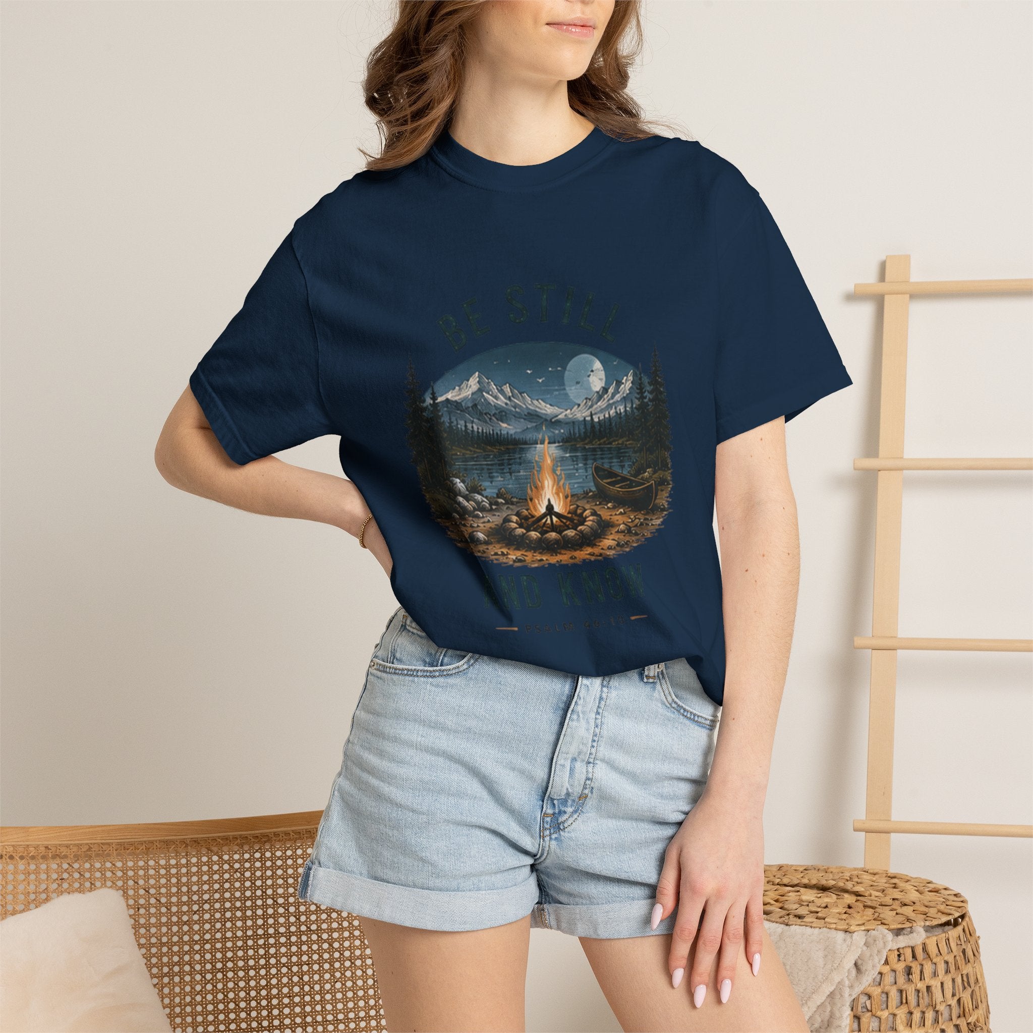 Be Still and Know T-Shirt — Campfire Mountain Christian Graphic Tee