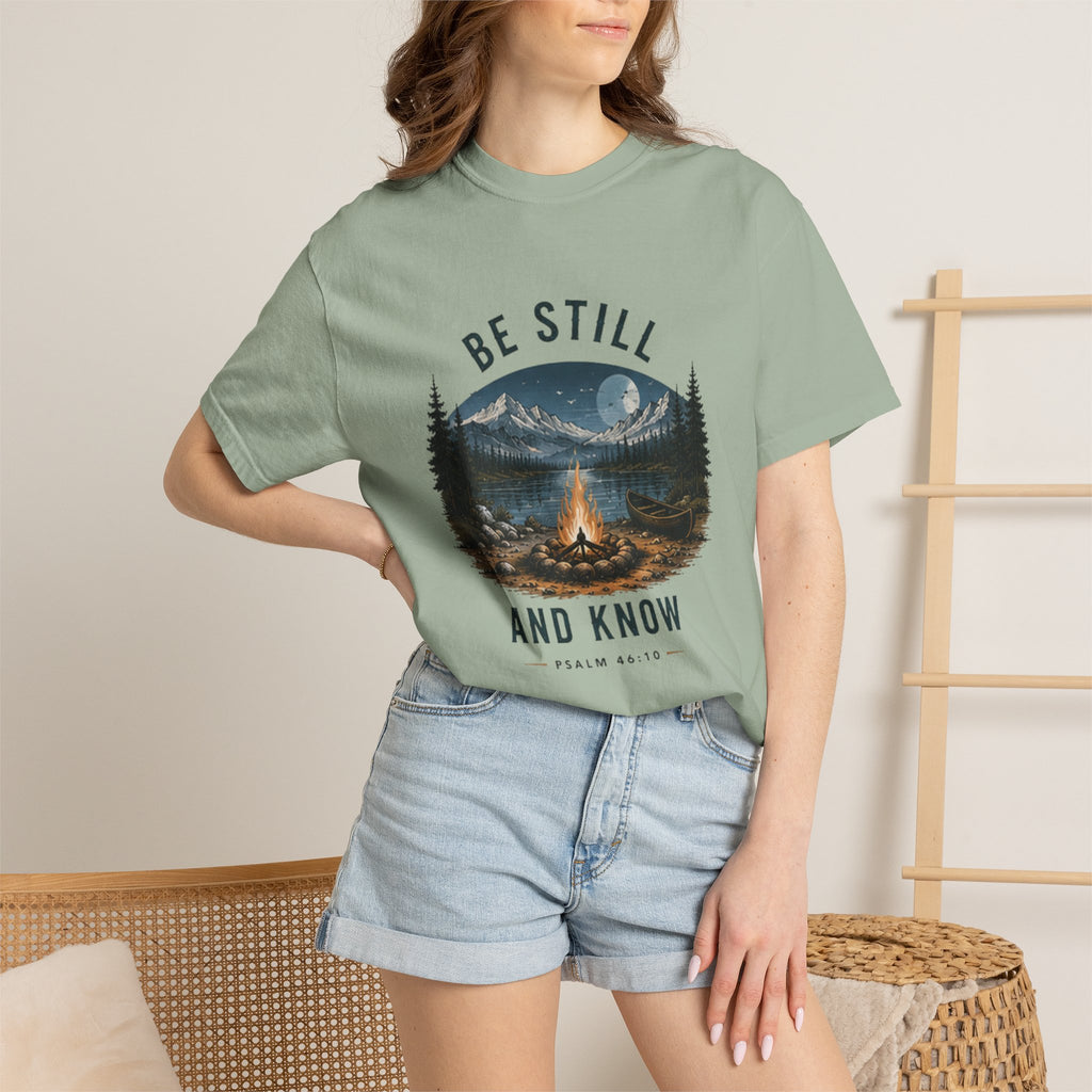 Be Still and Know T-Shirt — Campfire Mountain Christian Graphic Tee