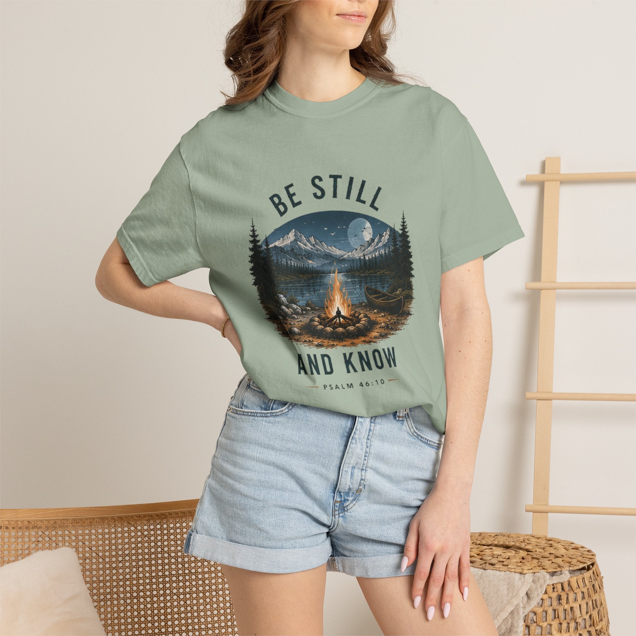 Be Still and Know T-Shirt — Campfire Mountain Christian Graphic Tee