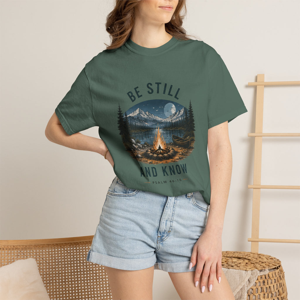 Be Still and Know T-Shirt — Campfire Mountain Christian Graphic Tee