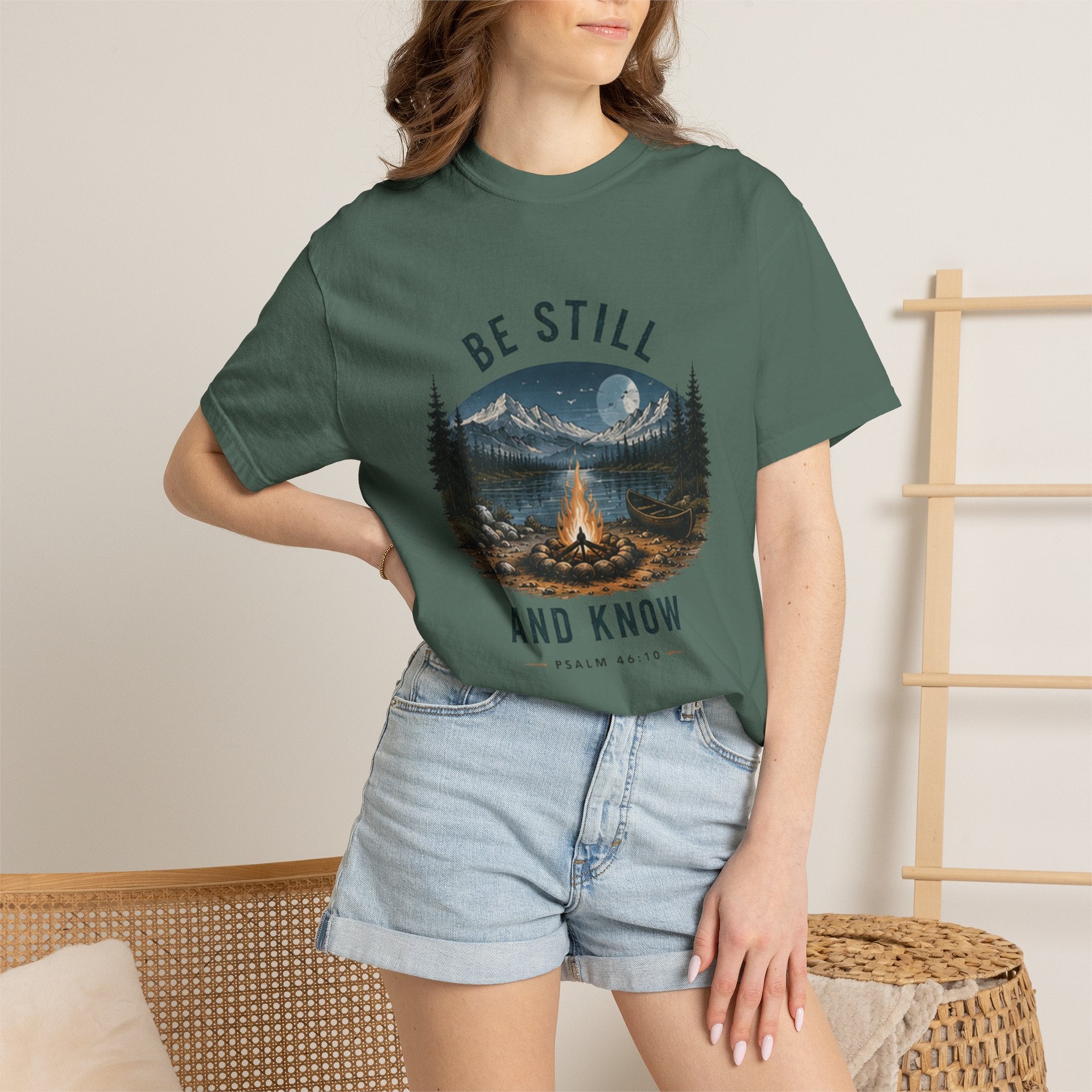 Be Still and Know T-Shirt — Campfire Mountain Christian Graphic Tee