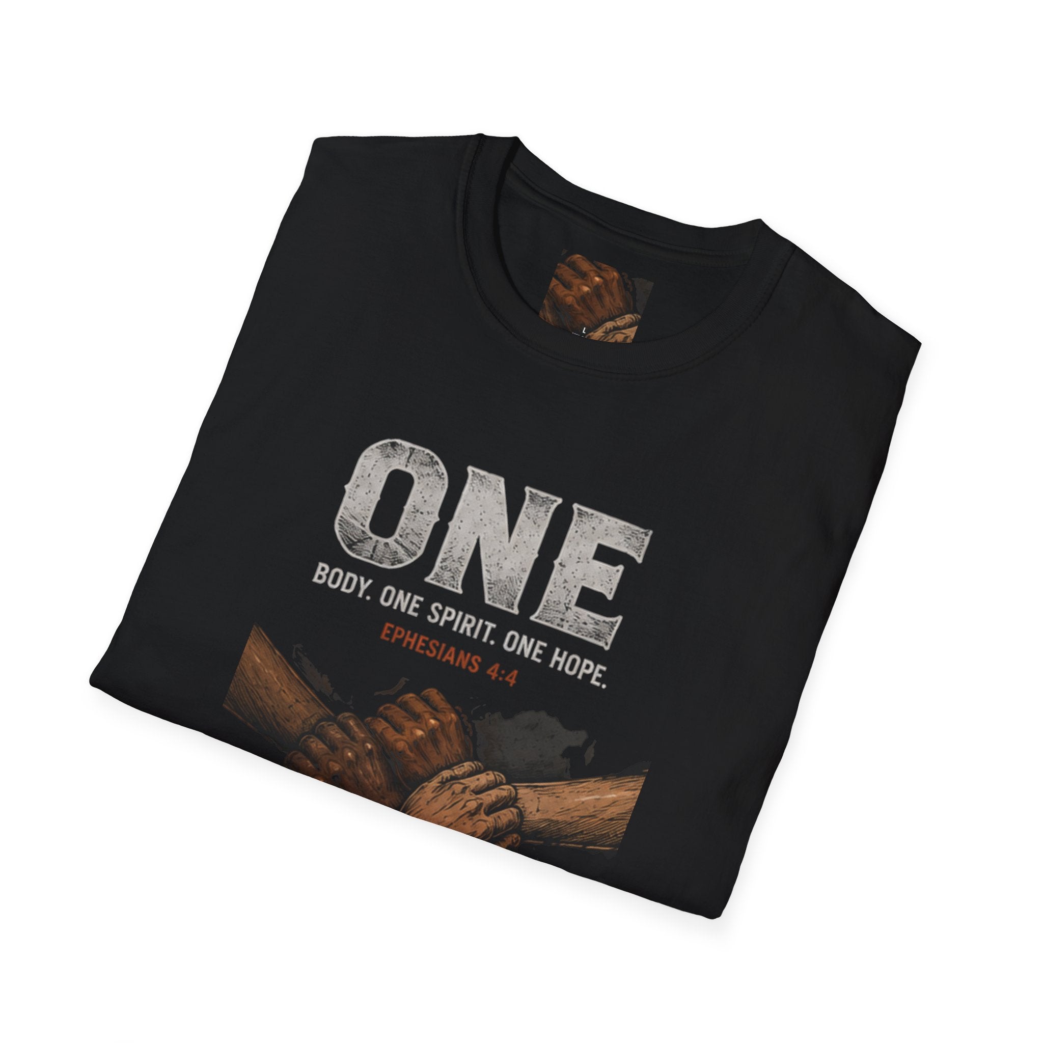 One Body One Spirit Christian T-Shirt – "ONE" Unity Cross-Cultural Faith Tee