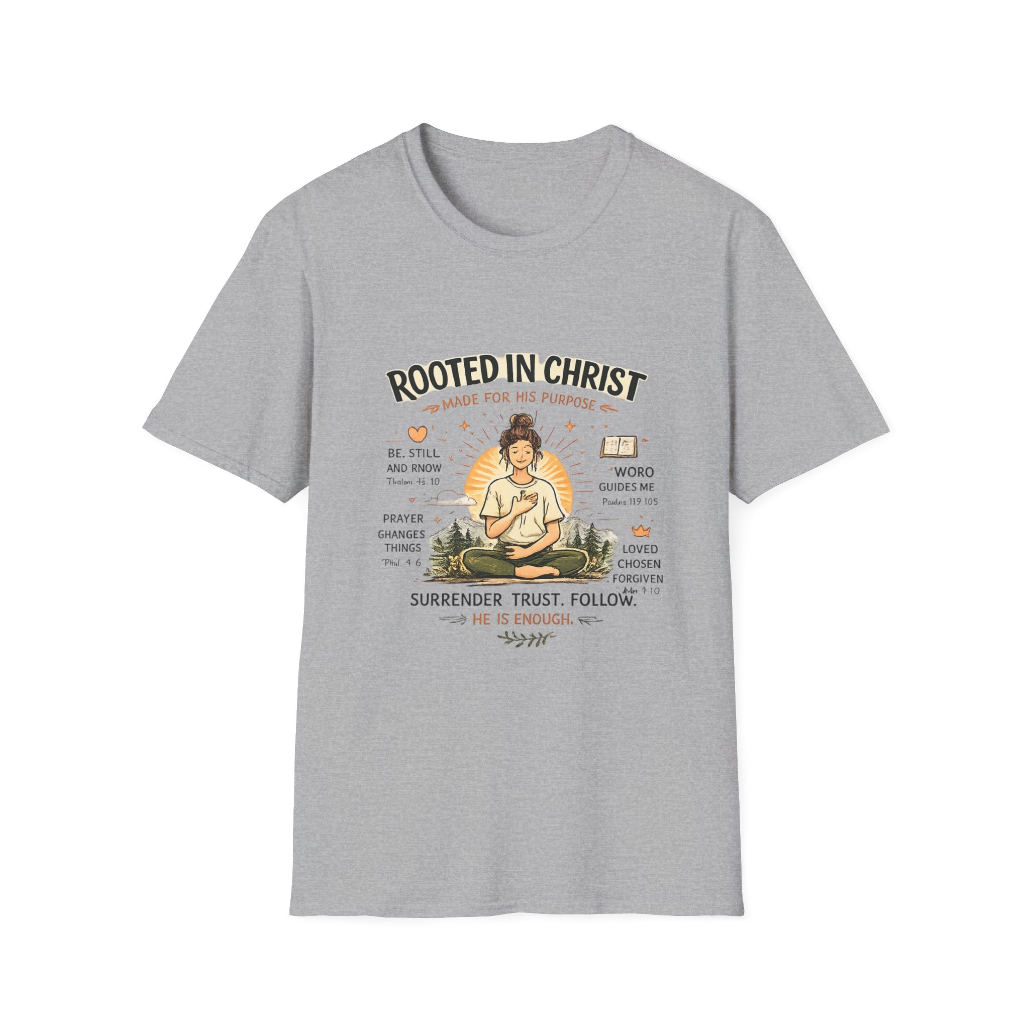 Rooted in Christ T-Shirt — Inspirational Christian Faith Tee