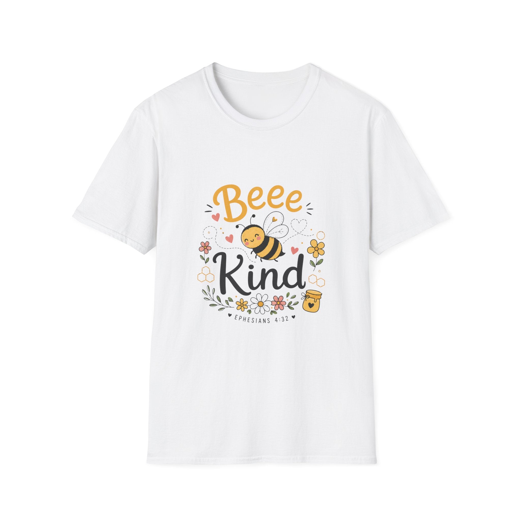 Bee Kind T-Shirt — Cute Bee Graphic Tee, Honey & Floral Positive Message