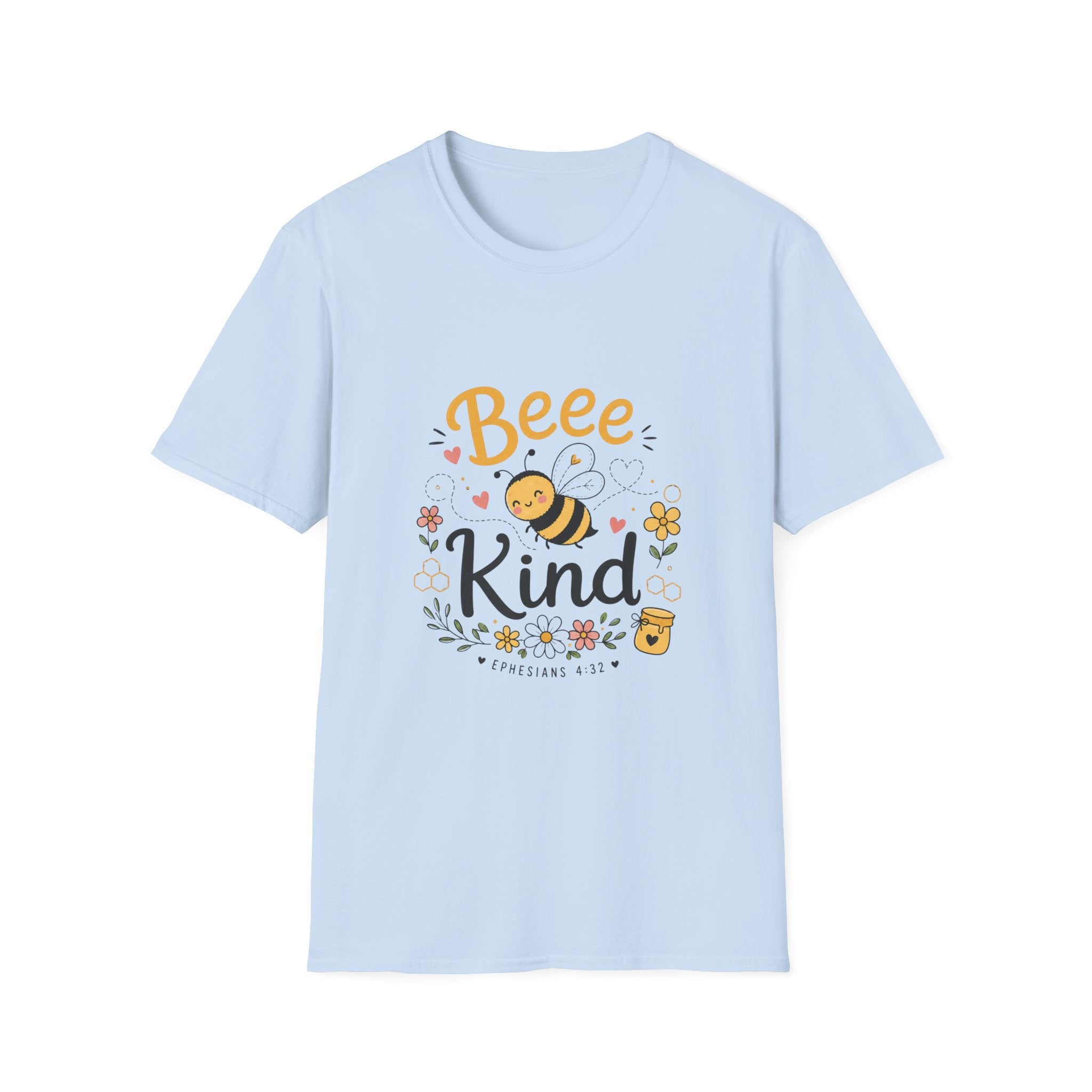 Bee Kind T-Shirt — Cute Bee Graphic Tee, Honey & Floral Positive Message
