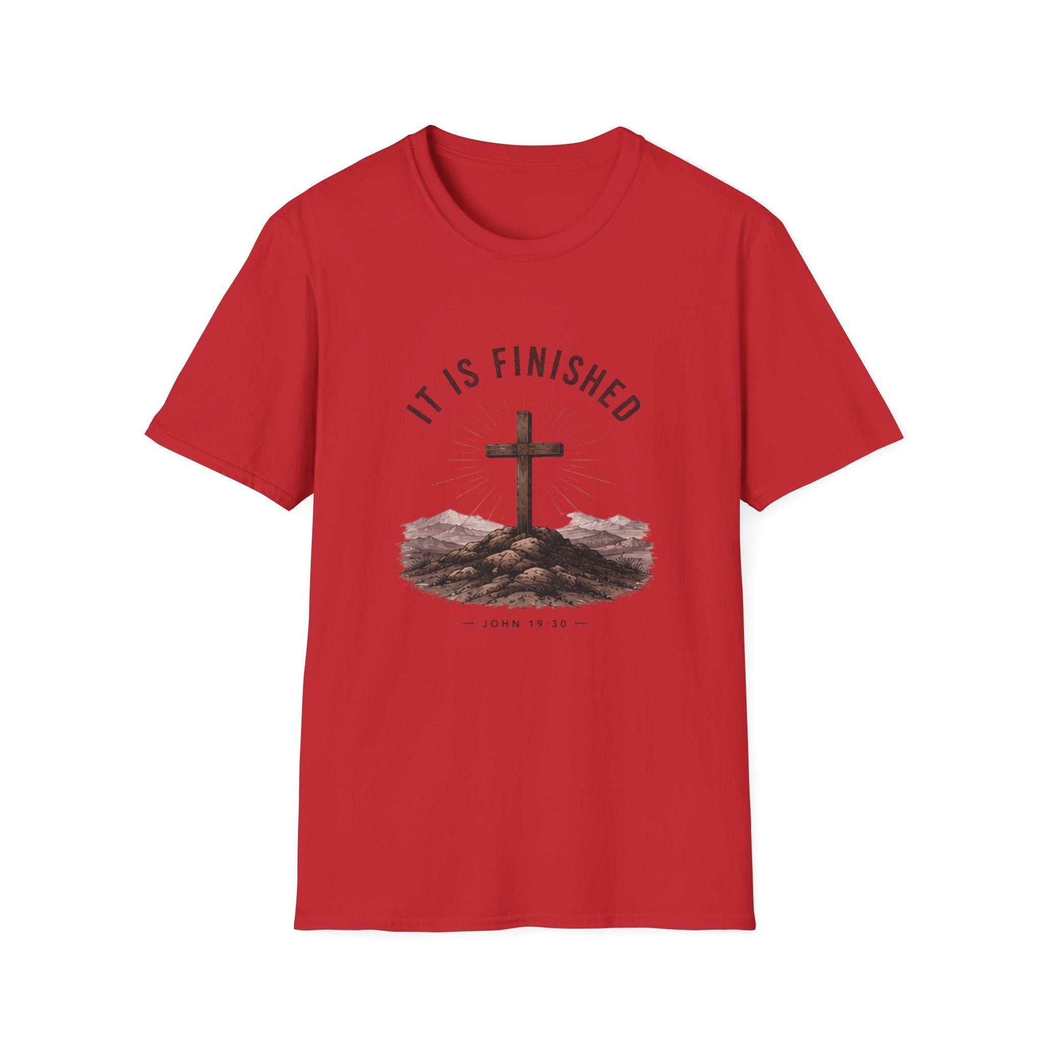 Christian "It Is Finished" Cross T-Shirt — Inspirational Easter & Faith Tee