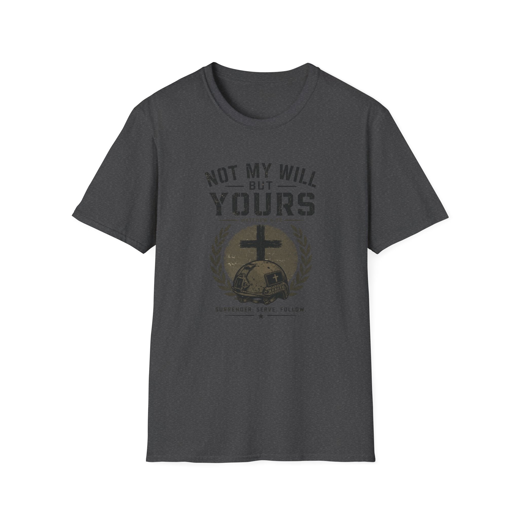 Not My Will But Yours Christian T-Shirt — Faith Cross Prayer Graphic Tee