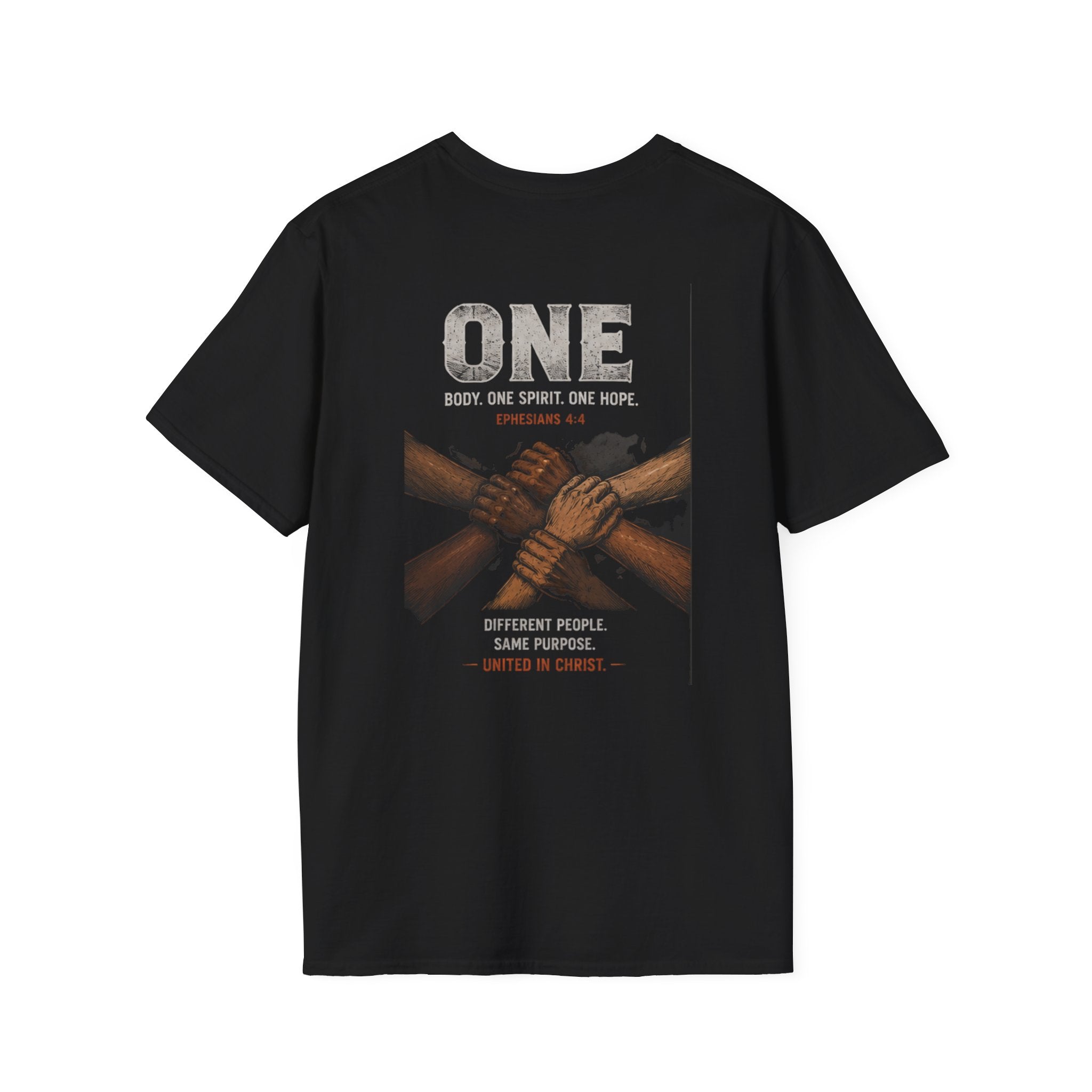 One Body One Spirit Christian T-Shirt – "ONE" Unity Cross-Cultural Faith Tee