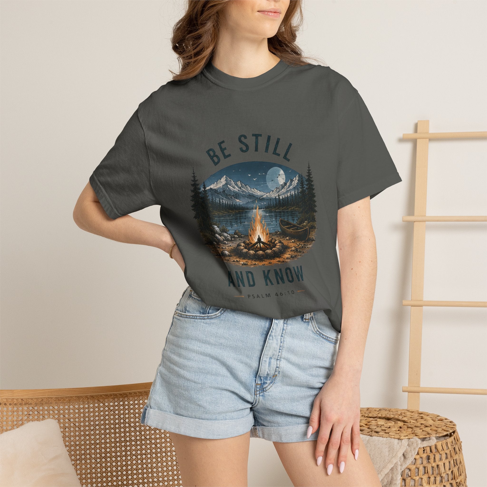 Be Still and Know T-Shirt — Campfire Mountain Christian Graphic Tee