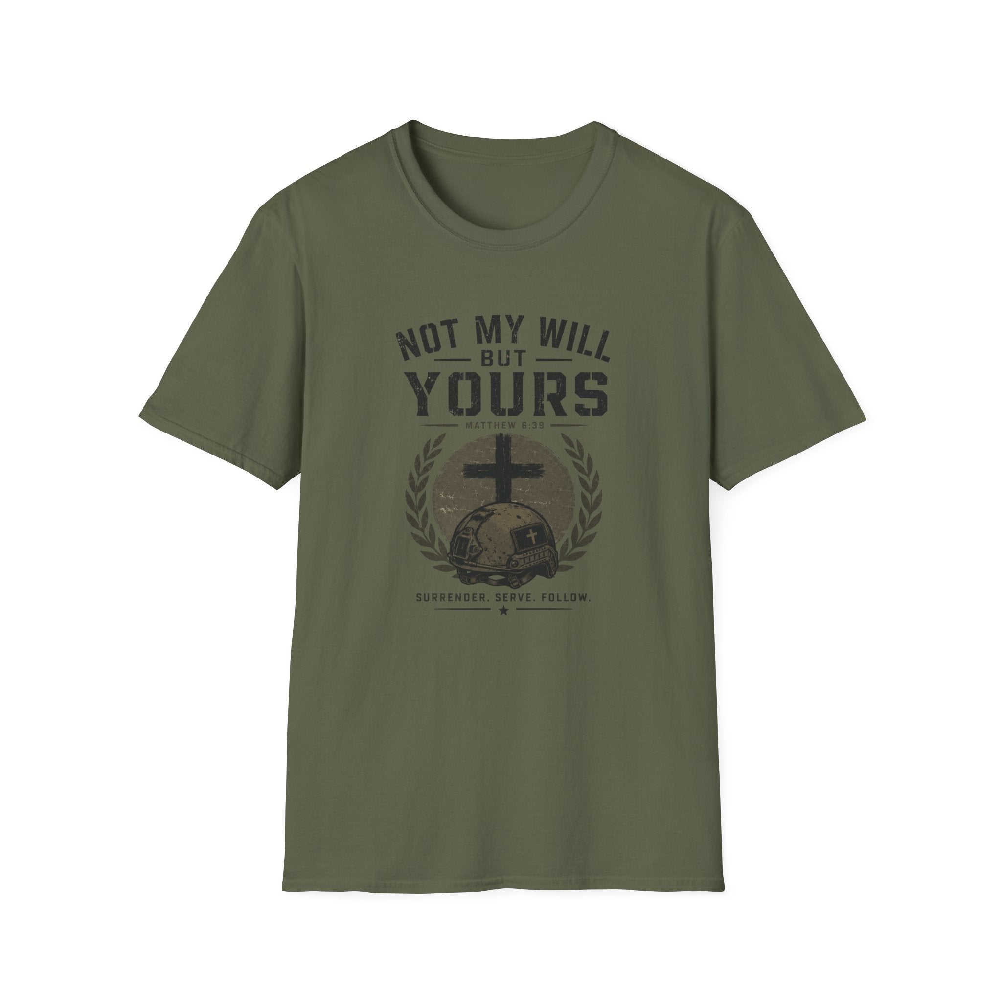 Not My Will But Yours Christian T-Shirt — Faith Cross Prayer Graphic Tee