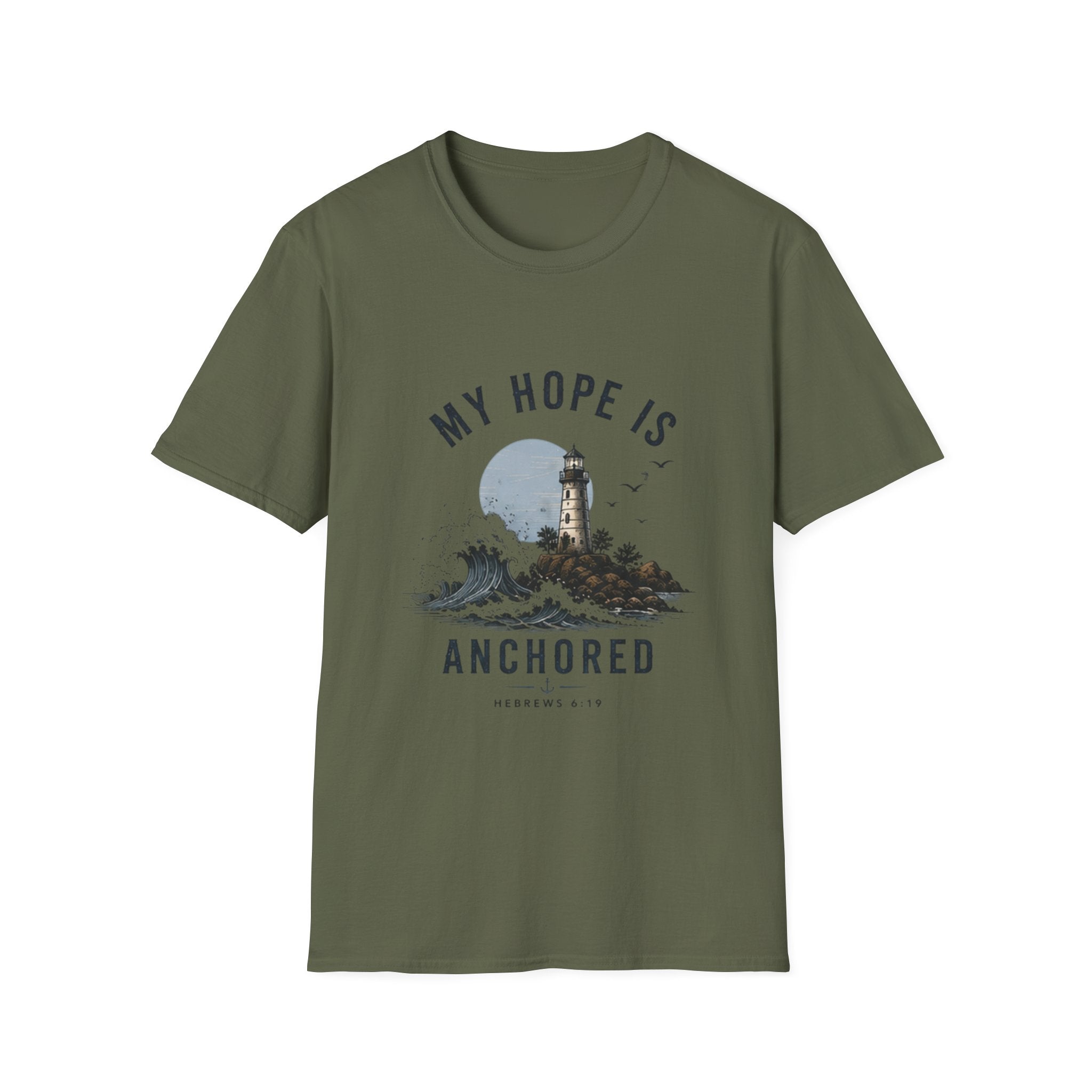 My Hope Is Anchored T-Shirt — Lighthouse Faith Graphic Tee