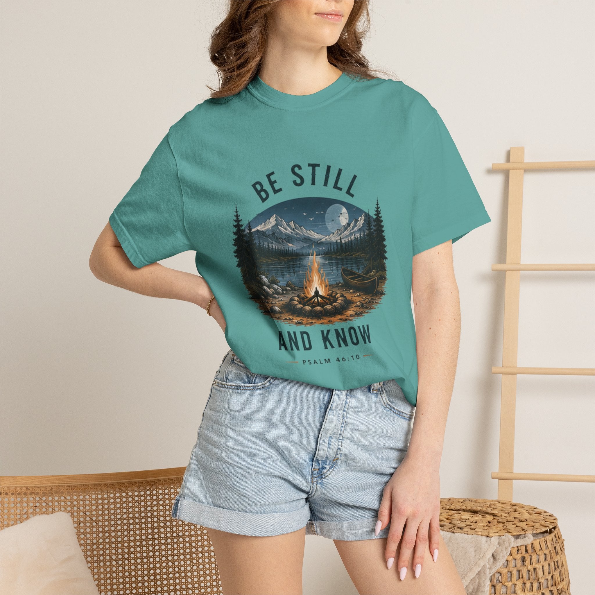 Be Still and Know T-Shirt — Campfire Mountain Christian Graphic Tee