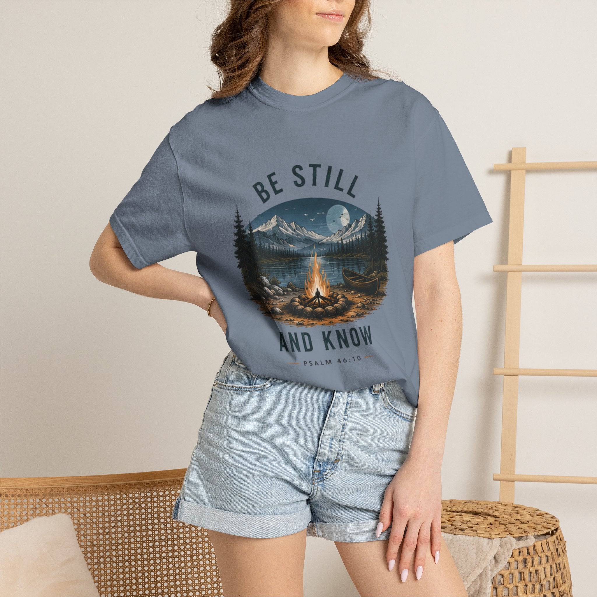 Be Still and Know T-Shirt — Campfire Mountain Christian Graphic Tee