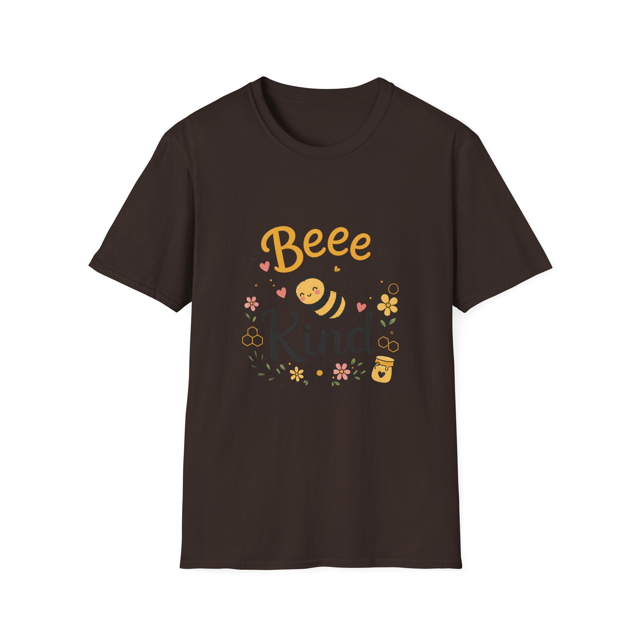 Bee Kind T-Shirt — Cute Bee Graphic Tee, Honey & Floral Positive Message
