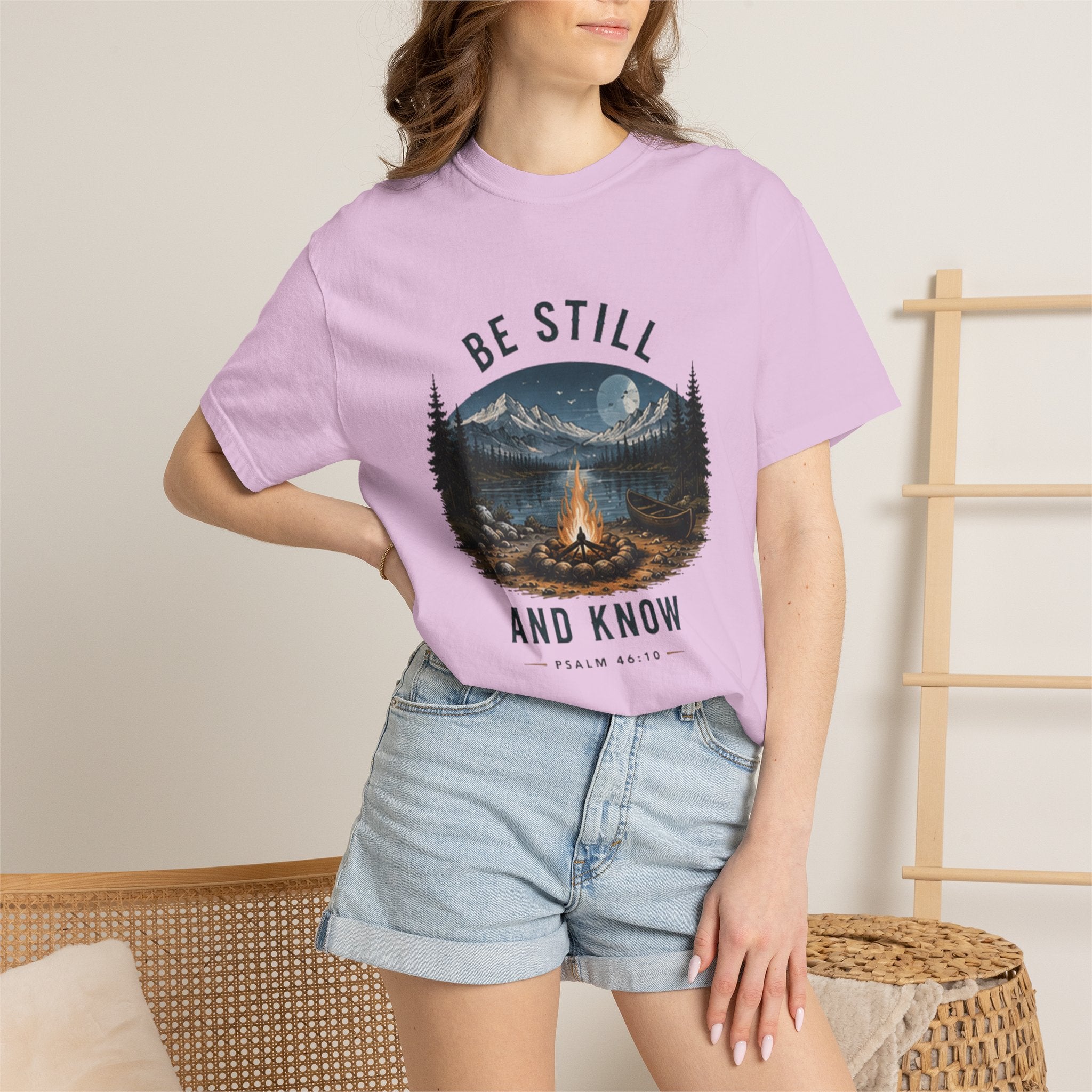 Be Still and Know T-Shirt — Campfire Mountain Christian Graphic Tee