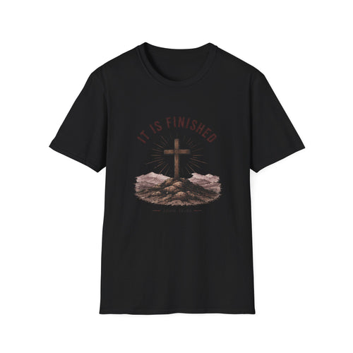 Christian "It Is Finished" Cross T-Shirt — Inspirational Easter & Faith Tee
